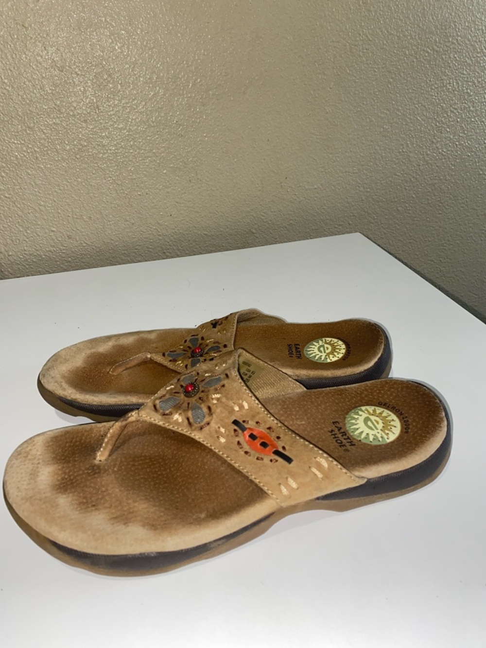 Leatherโ sandals summer outdoor beach coastal Earth size 6.5
